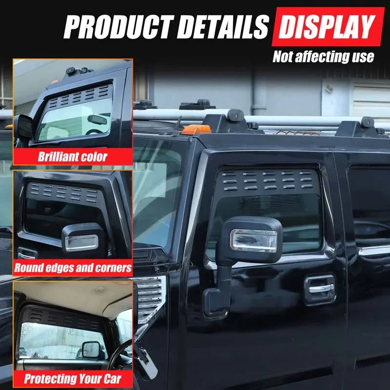 Hummer H2 Pannello Adesivo in Alluminio Nero per Persiane di Ventilazione