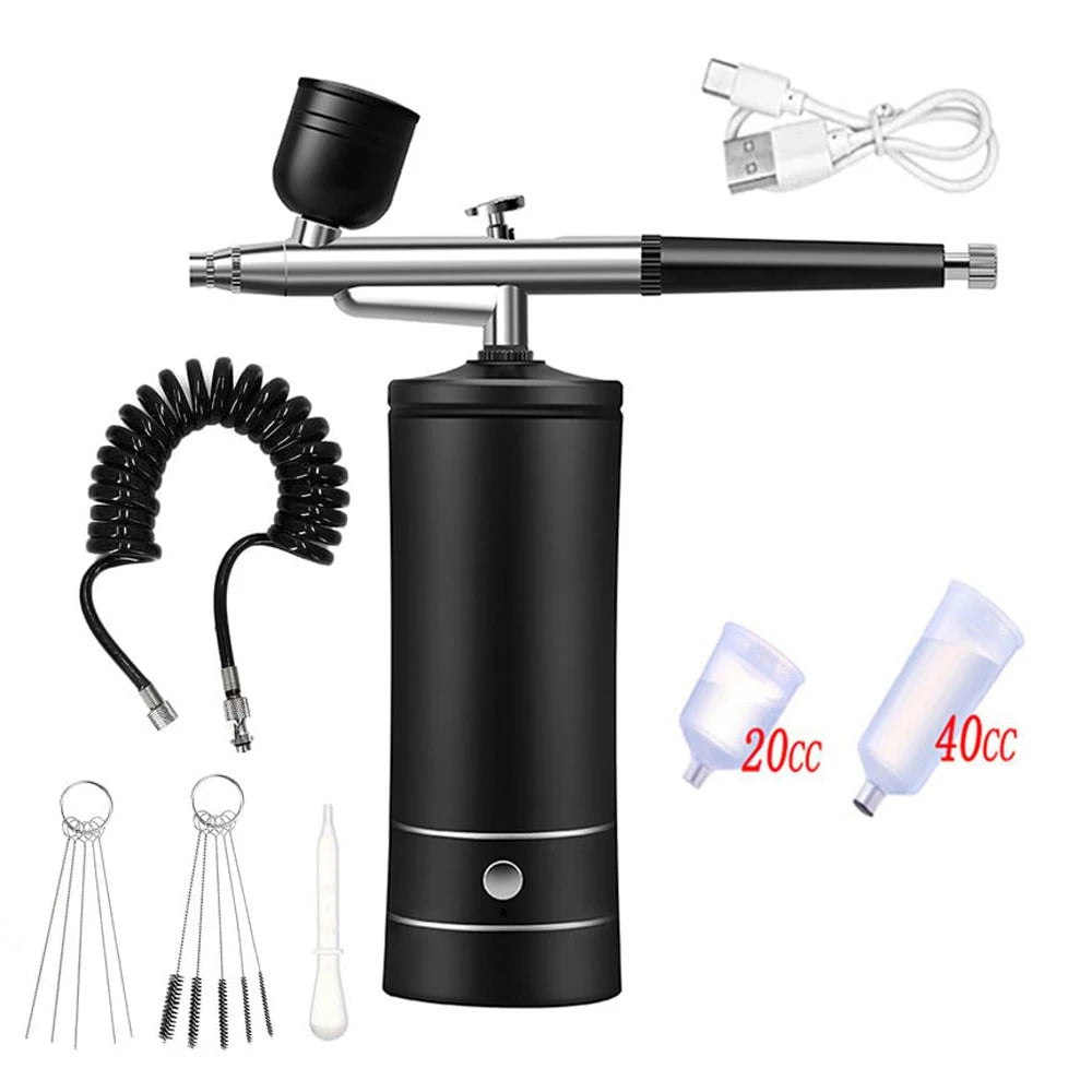 ZHIYU K10 Airbrush Nail Kit &ndash; Portable Sprayer For Nails Black
