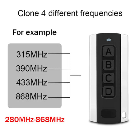 Universal Garage Door Remote Control Duplicator - 280MHz to 868MHz