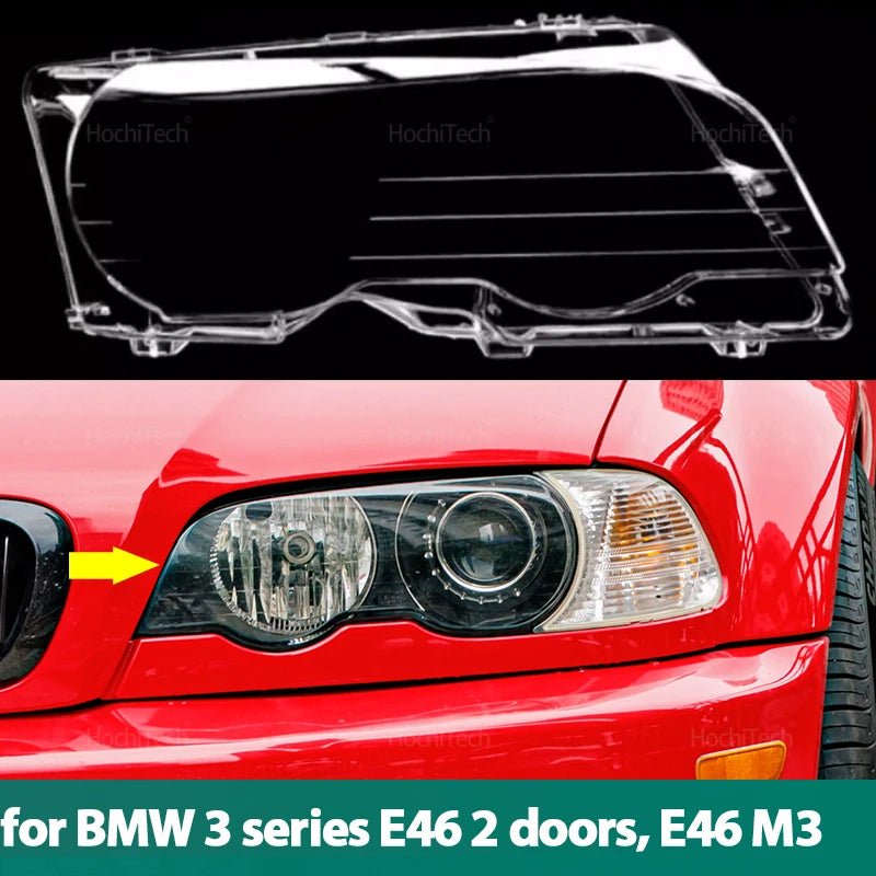 Permatomi priekinio žibinto objektyvo dangteliai BMW E46 kupė M3