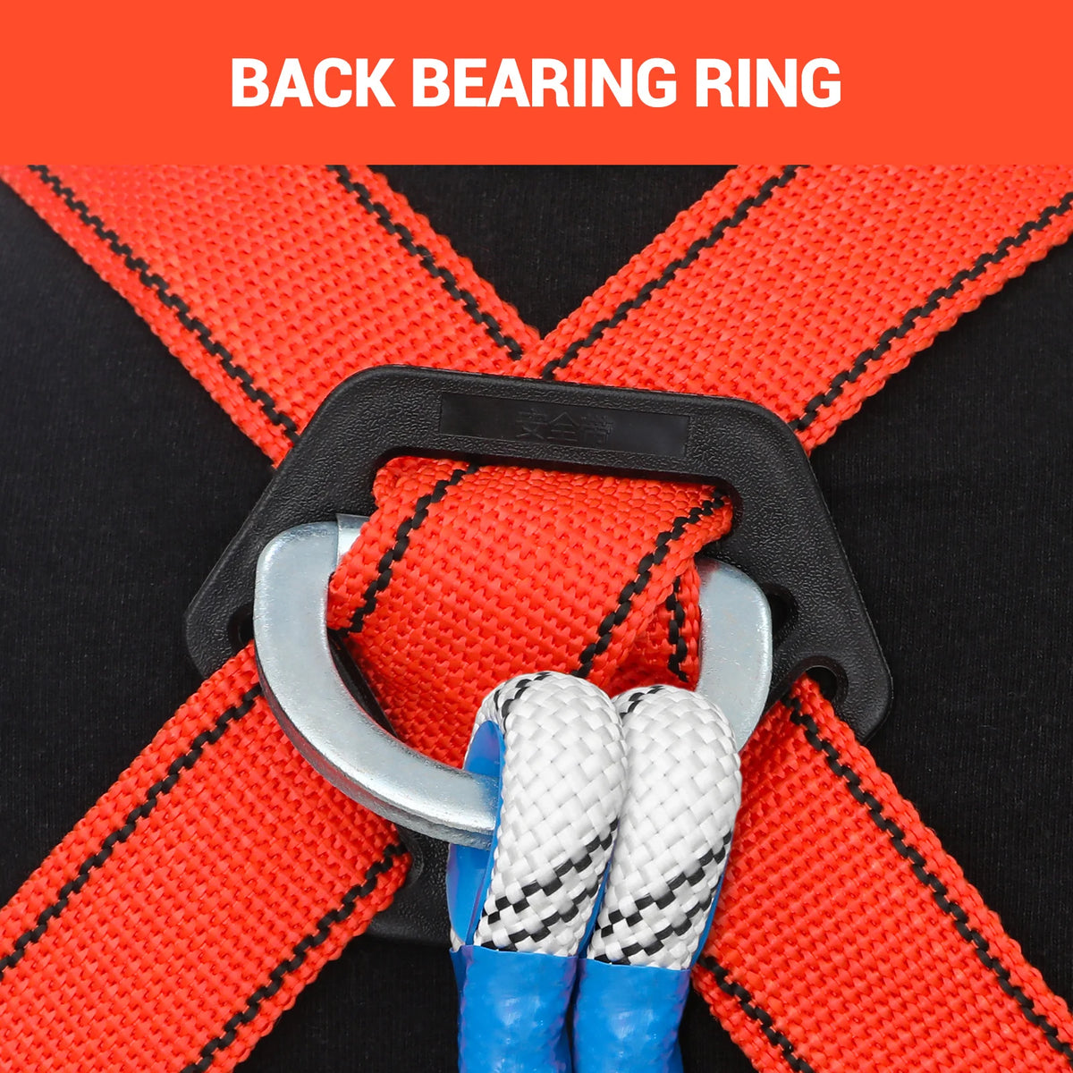 High Altitude Five-Point Safety Harness with Carabiner for Outdoor Climbing and Construction