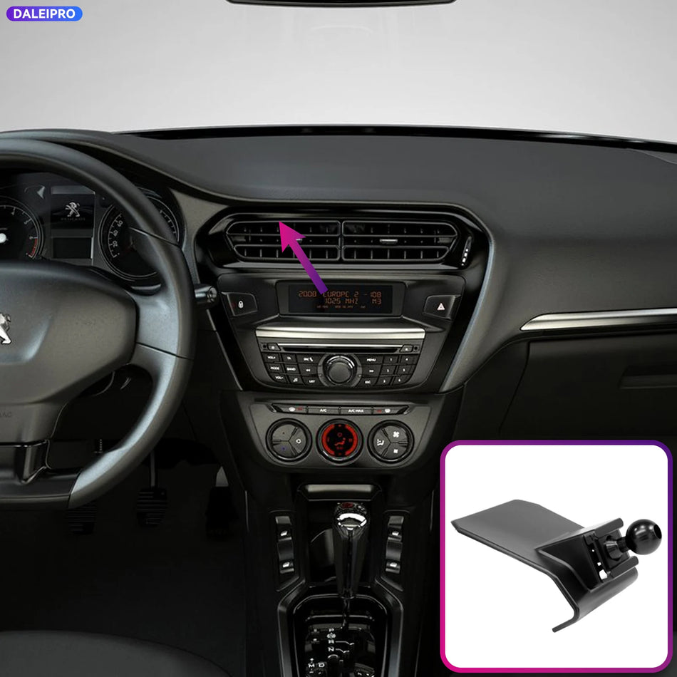 Smartphone Holder Base With ABS And Fast Charging For Peugeot 301