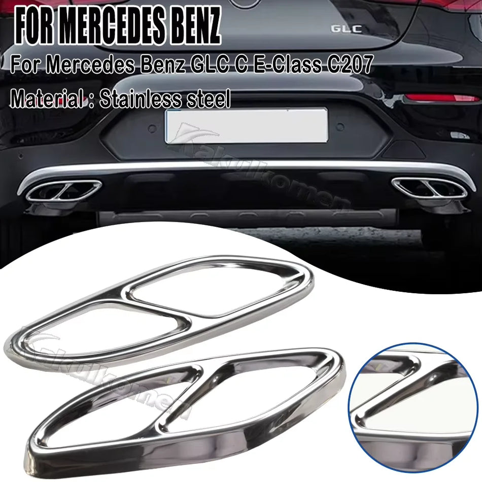 Decorațiune țeavă de eșapament din oțel inoxidabil pentru Mercedes-Benz W176 W246 W205 W213 AMG