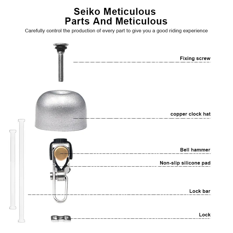 Riderace Ретро Класически Звънец за Планински и Шосеен Велосипед, Стандартен Звънец