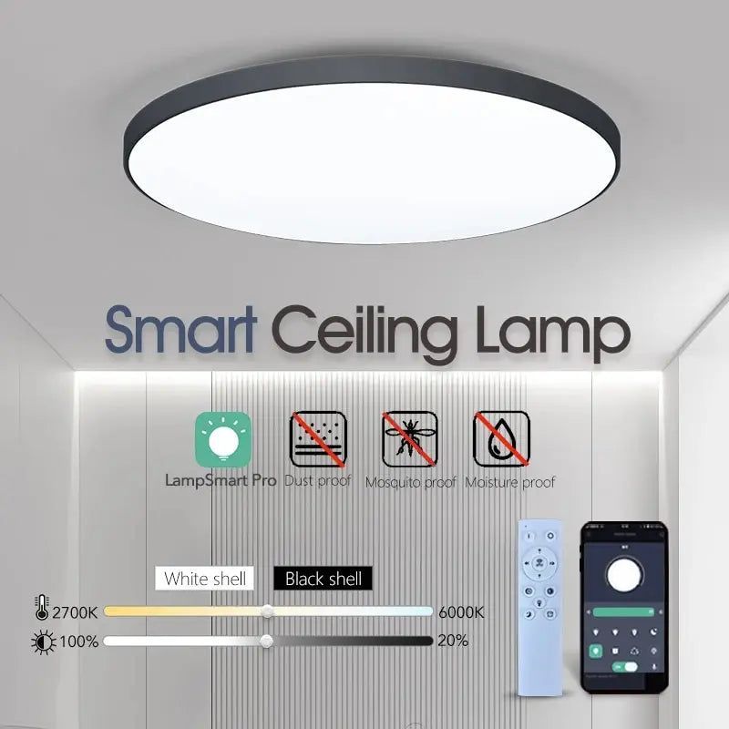Smart LED Ceiling Lamp with App Remote - Dimmable 36W/50W