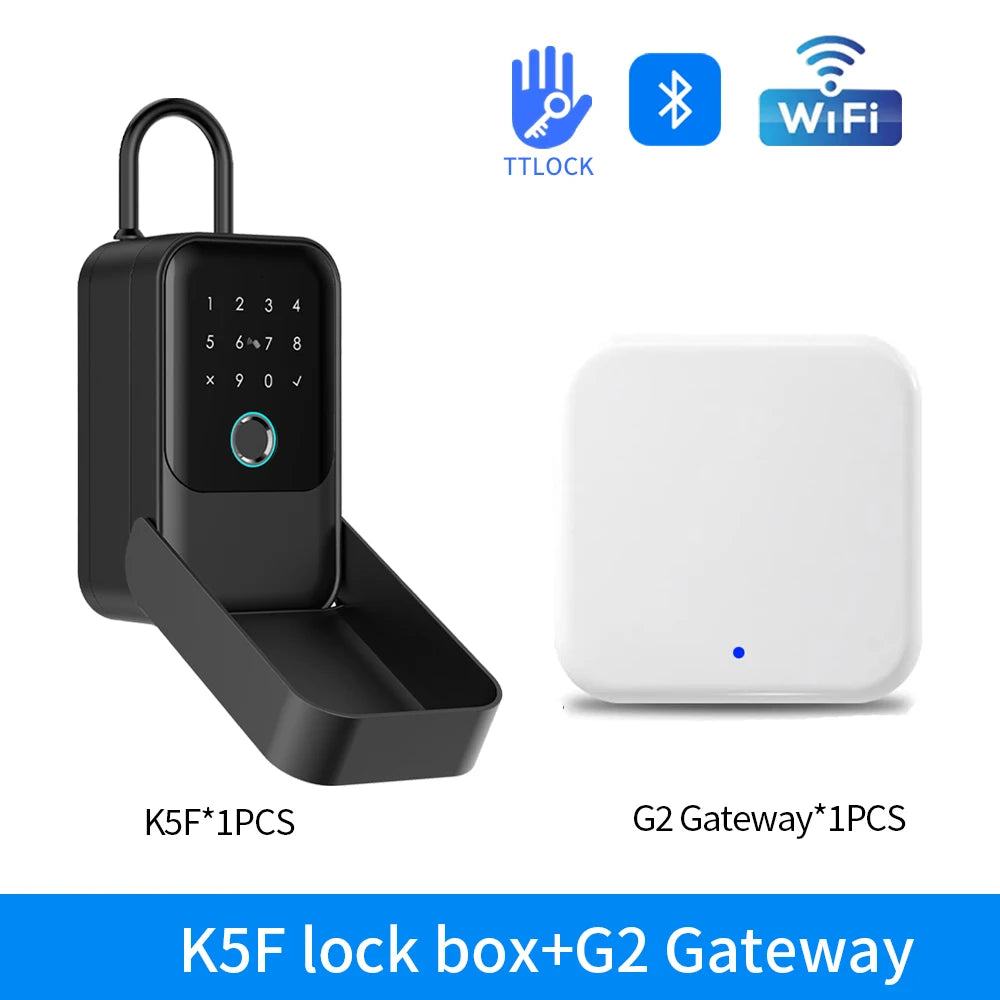 K3F/K5F Waterproof Key Safe Box - Smart Fingerprint Access K5F-ttlock-G2