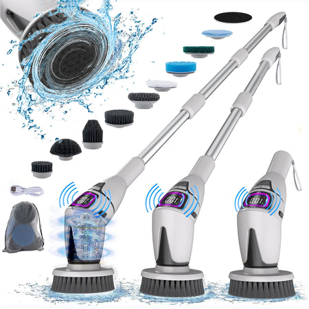 Electric Bathroom Cleaning Brush 10-In-1 &ndash; Cordless
