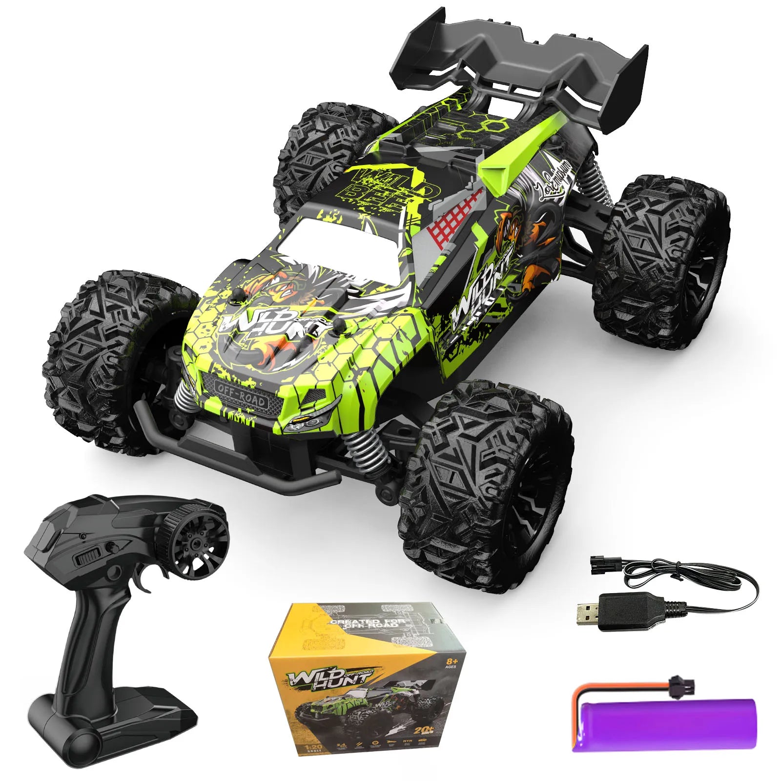 1:20 Off Road RC Car &ndash; High Speed Climbing Drift Pro S767E-Green / CHINA