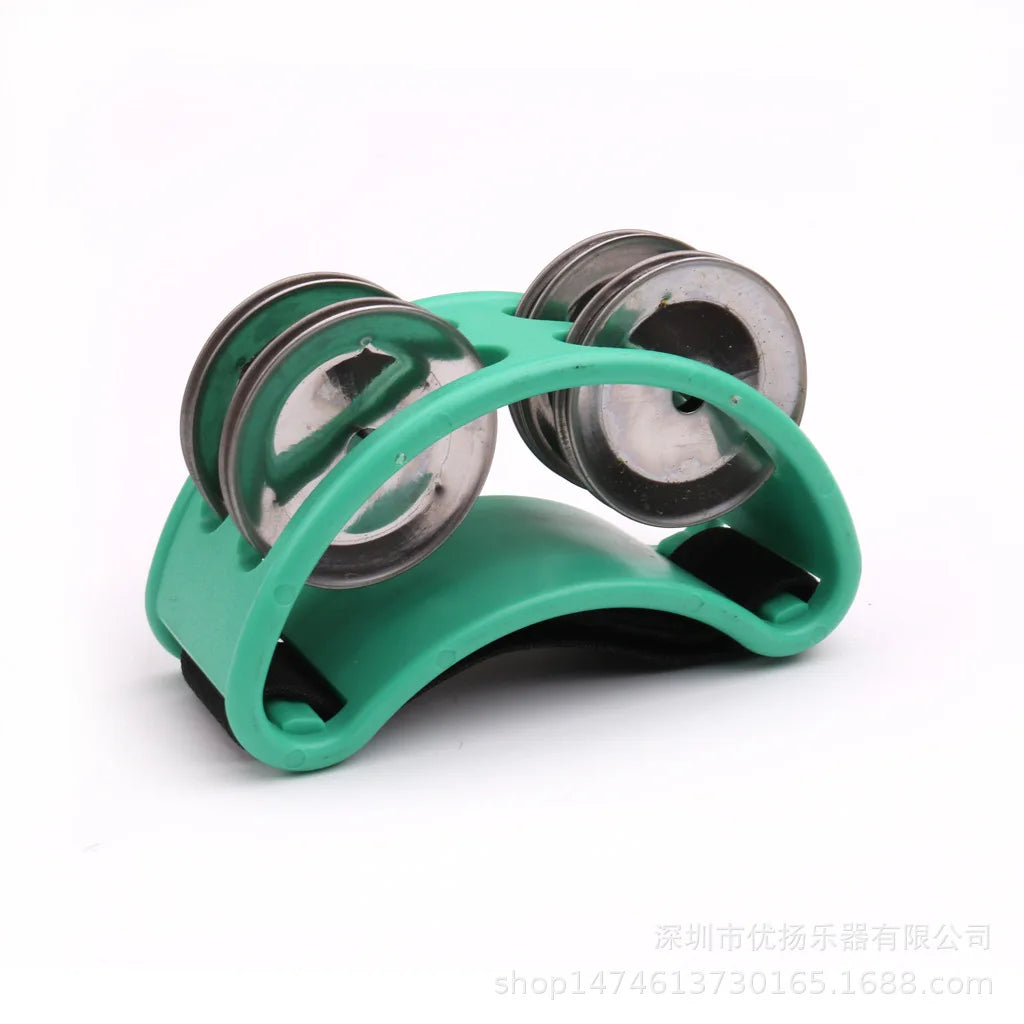 Elliptical Drum Companion - Kids Educational Tambourine green