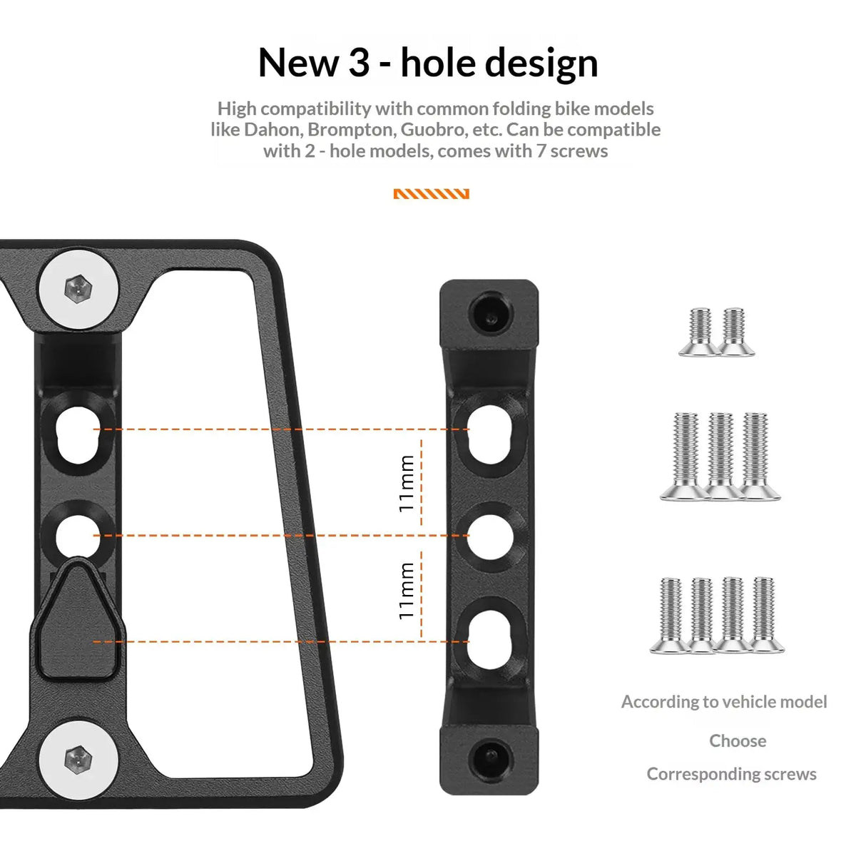 ENLEE Folding Bicycle Front Bag Raised Base Aluminum Alloy Front Carrier Mount Adapter Raiser For Dahon Brompton Folding Bike by InterCyprus Trading Ltd