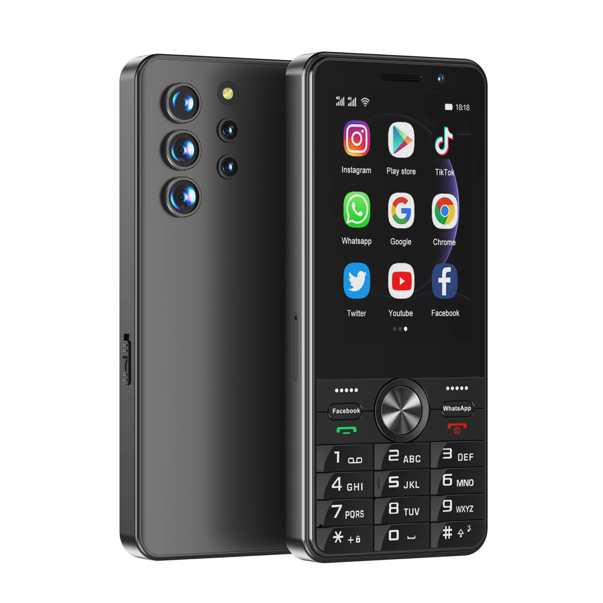 SERVO F25 PRO 4G LTE Button Smartphone &ndash; Play Store Enabled black / 16g / Add 16GB Card N TWS|2 G