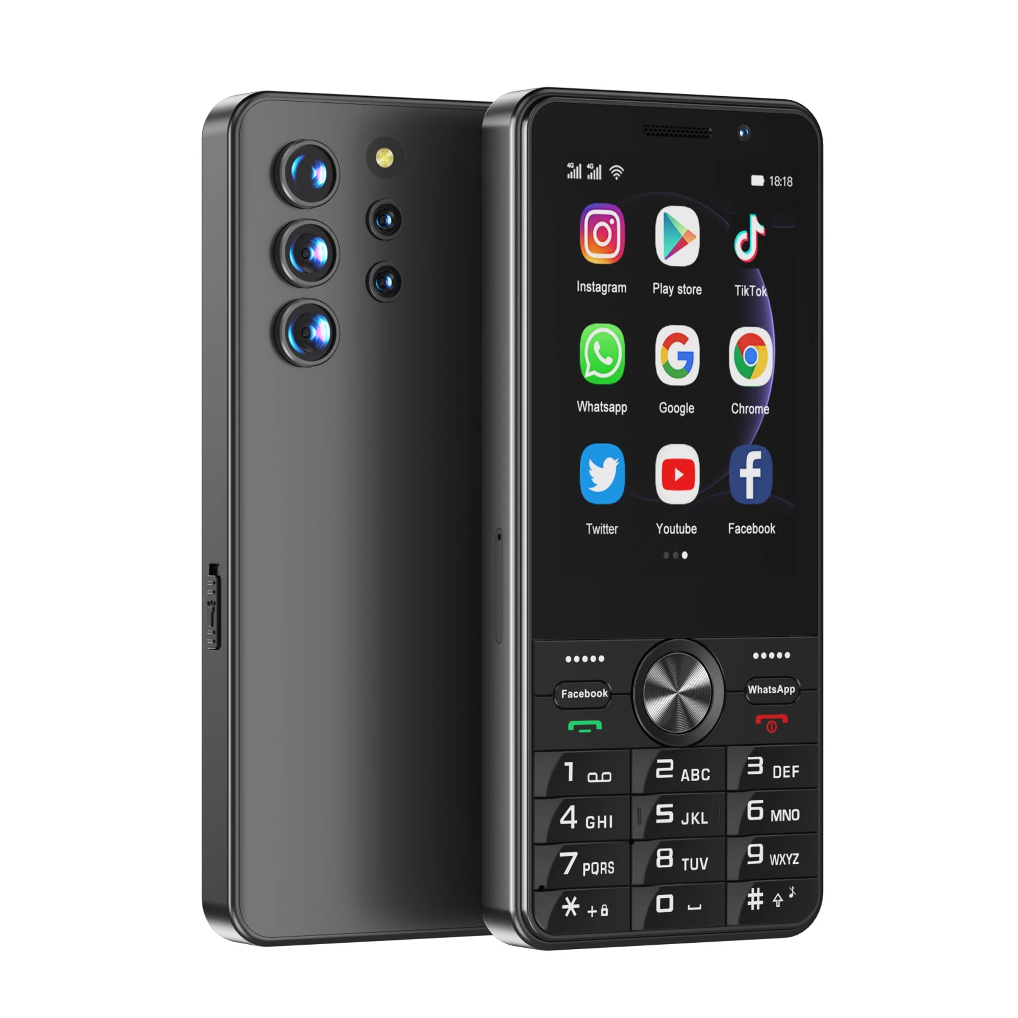 SERVO F25 PRO 4G LTE Button Smartphone &ndash; Play Store Enabled black / 16g / Add 16GB Card N TWS|2 G