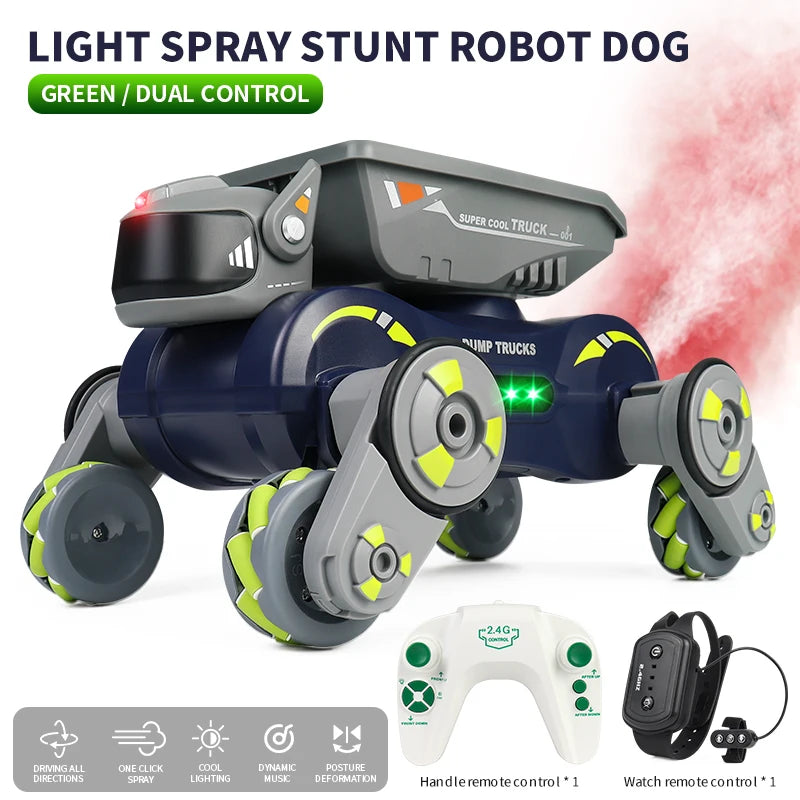 RC Stunt Car Dog &ndash; Gesture Ctrl Green Dual 1B