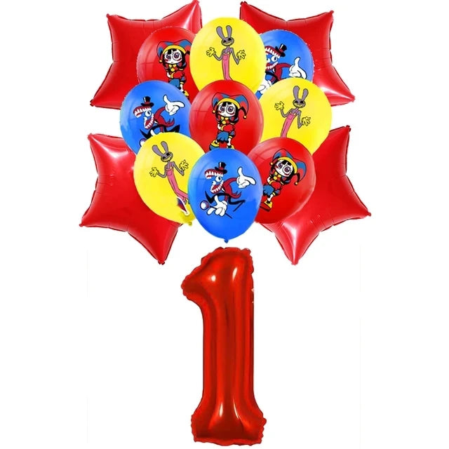 The Amazing Digital Circus Birthday Party Decorations Set balloons-23pcs1