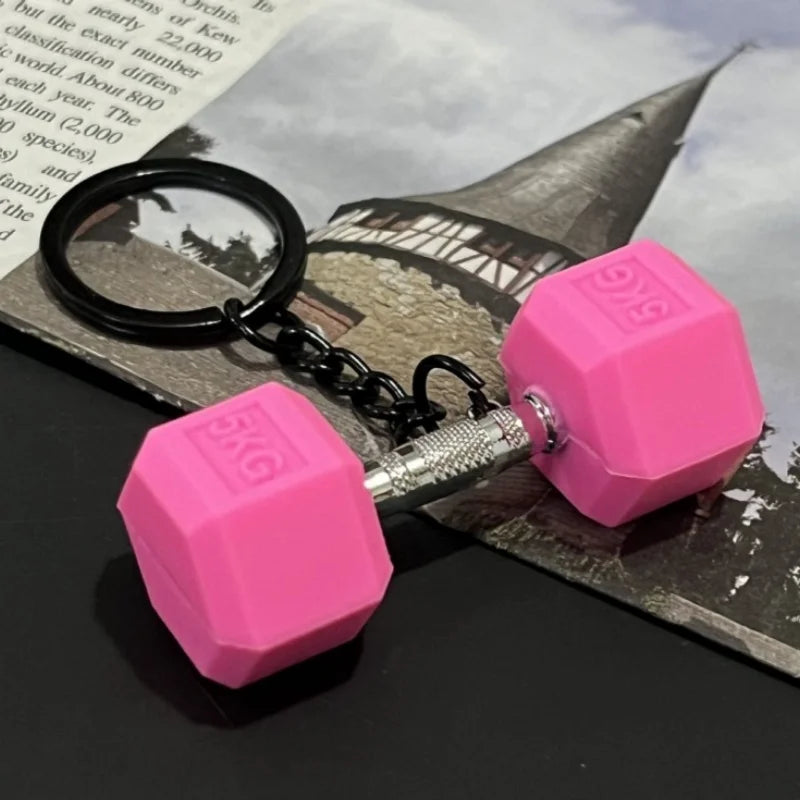 2025 Barbell Keychain - Silicone Dumbbell Gifts for Gym Lovers Dumbbell-pink