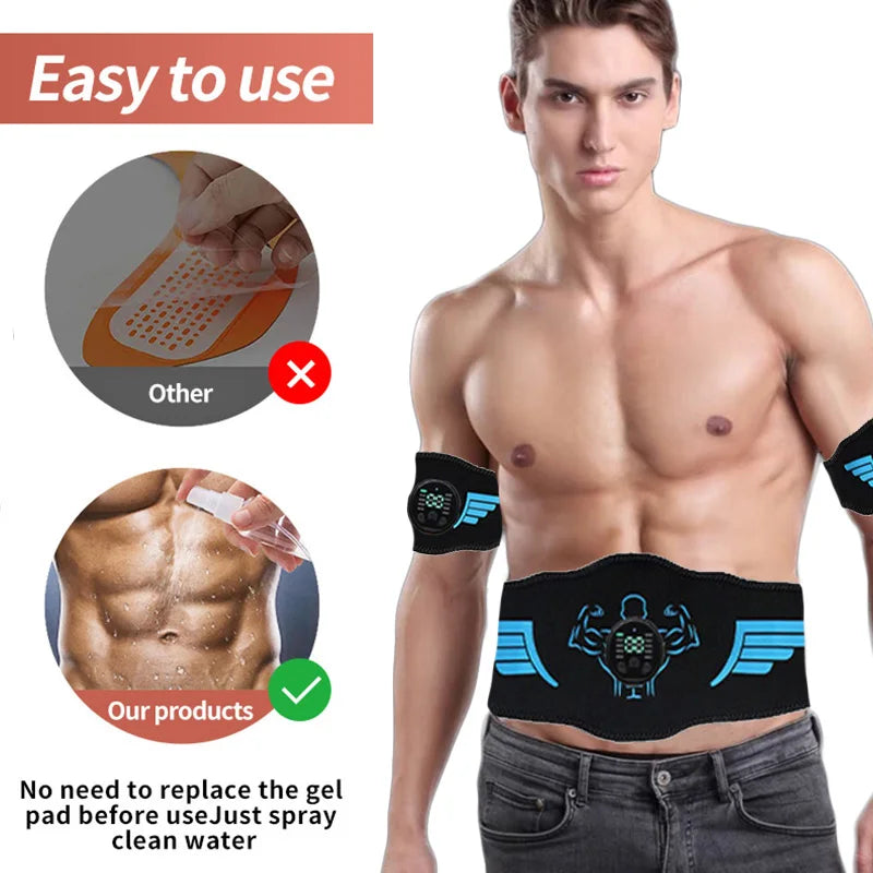 EMS Abdominal Toning Belt - Unisex Electric Muscle Stimulator for Home Fitness