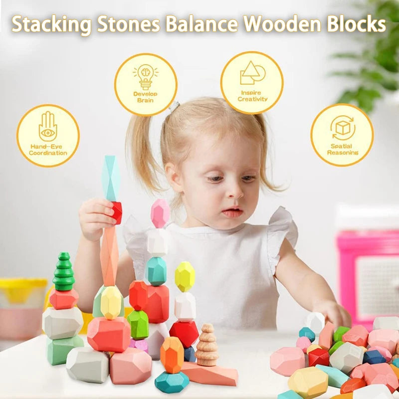 Brozebra BZS10020 Wooden Balance Blocks &ndash; Stacking Toy
