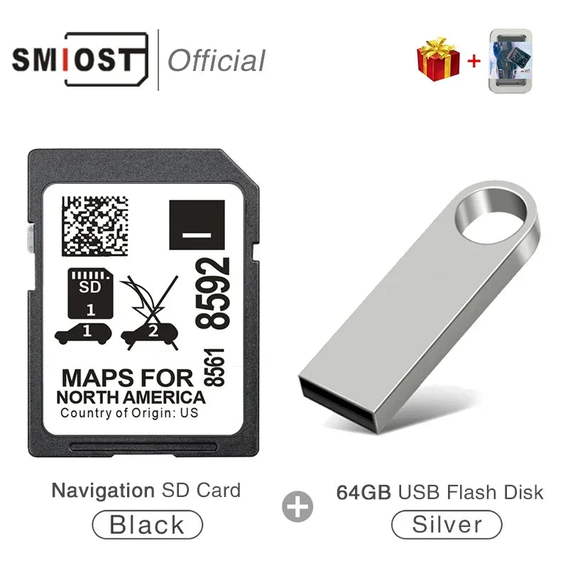 SMIOST 32GB Memory Card GM 8561-8592 &ndash; Fast Map Updates CHINA / for GM with USB