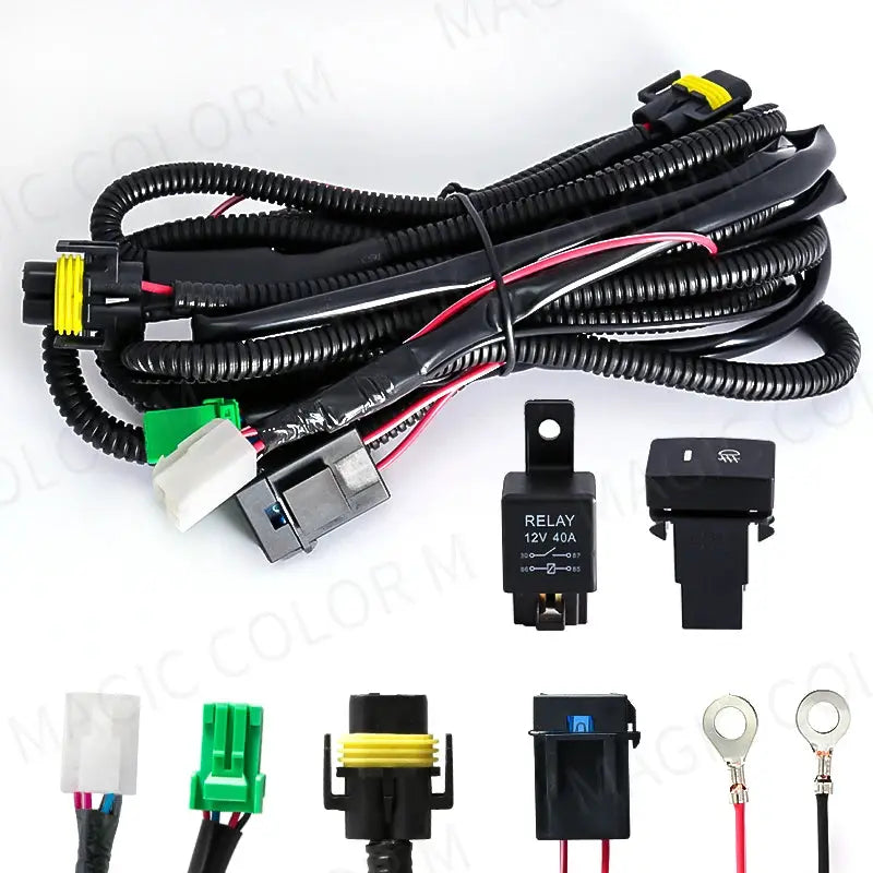 Wires Harness For Car Fog Light Socket Switch Indicator for Toyota Honda Nissan Mitsubishi Ford Suzuki Kia Car Accessories 12V by InterCyprus Trading Ltd