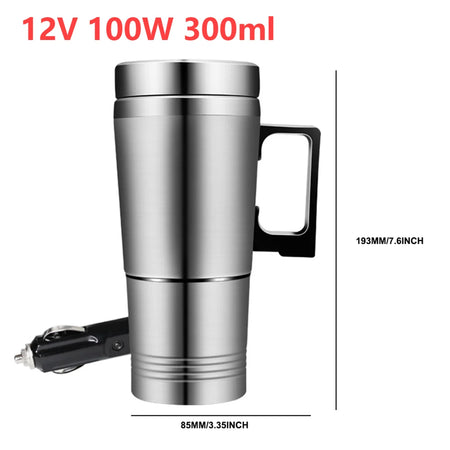 12V 24V 300ML Car Heating Cup &ndash; Stainless Steel Mug 12V 100W 300ml / CHINA