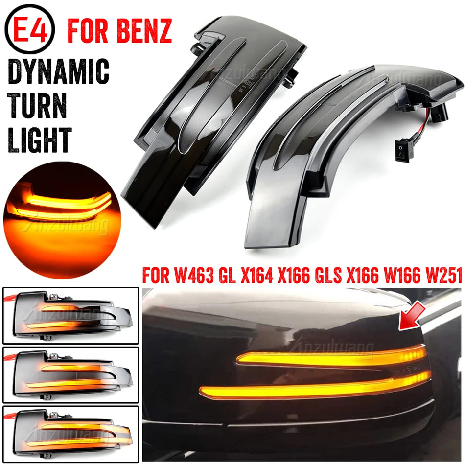 Luces de Señal de Giro en Espejo Lateral LED para Mercedes-Benz W251 W166 W463 X166