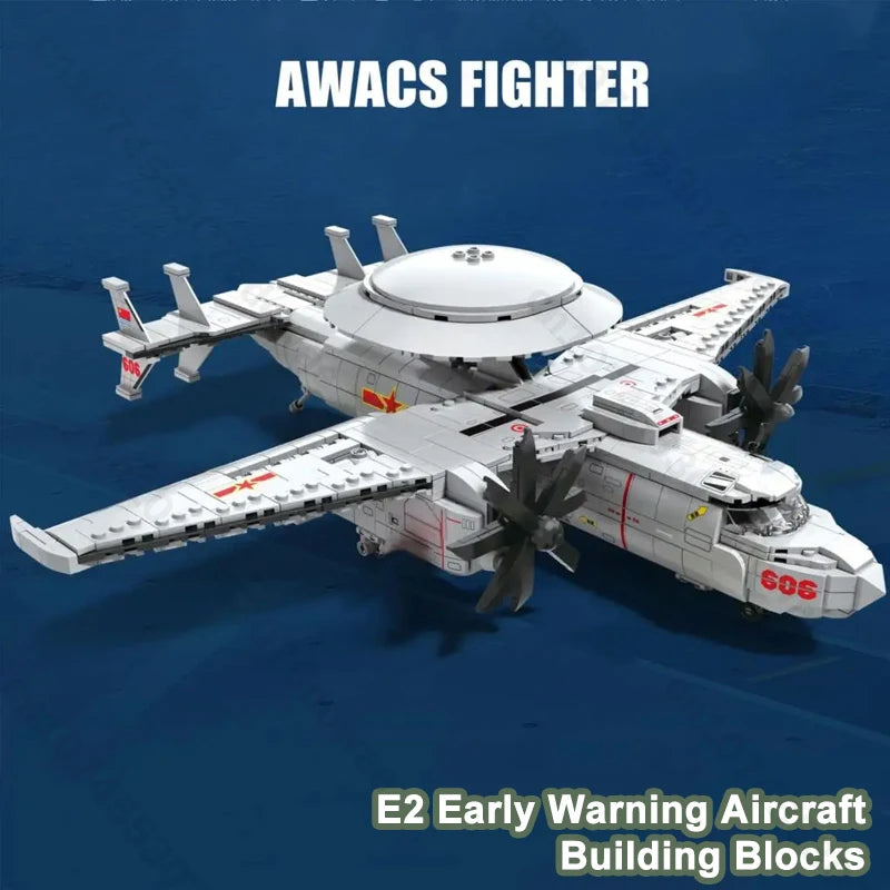 Conusea E2 Μπλοκ Κατασκευής Αεροσκάφους Πρώιμης Προειδοποίησης 1144 Τεμάχια Πλαστικό ABS