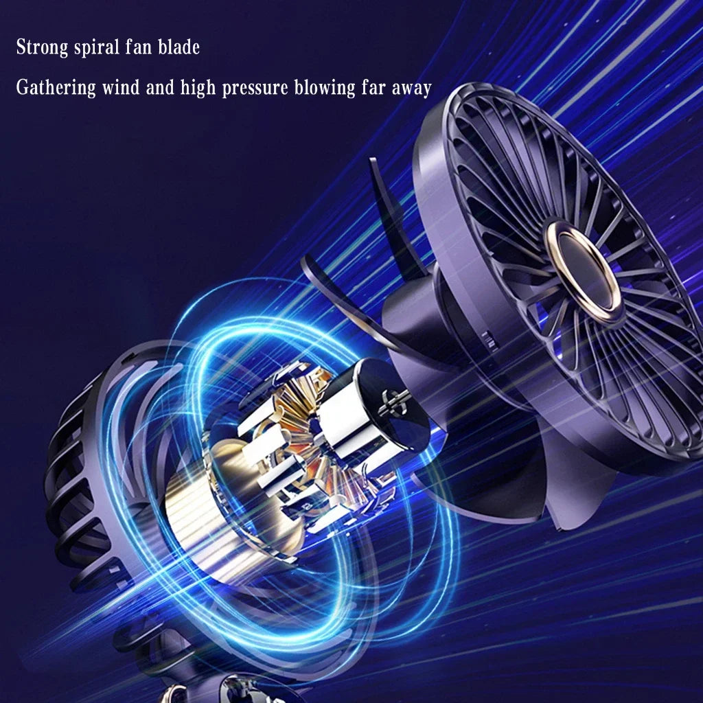 USB Handheld Fan &ndash; 5 Speed USB Rechargeable Quiet Operation