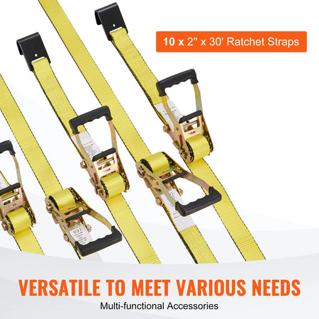 SucceBuy 10pcs 10000Lbs Ratchet Tie Down Straps &ndash; Heavy Duty