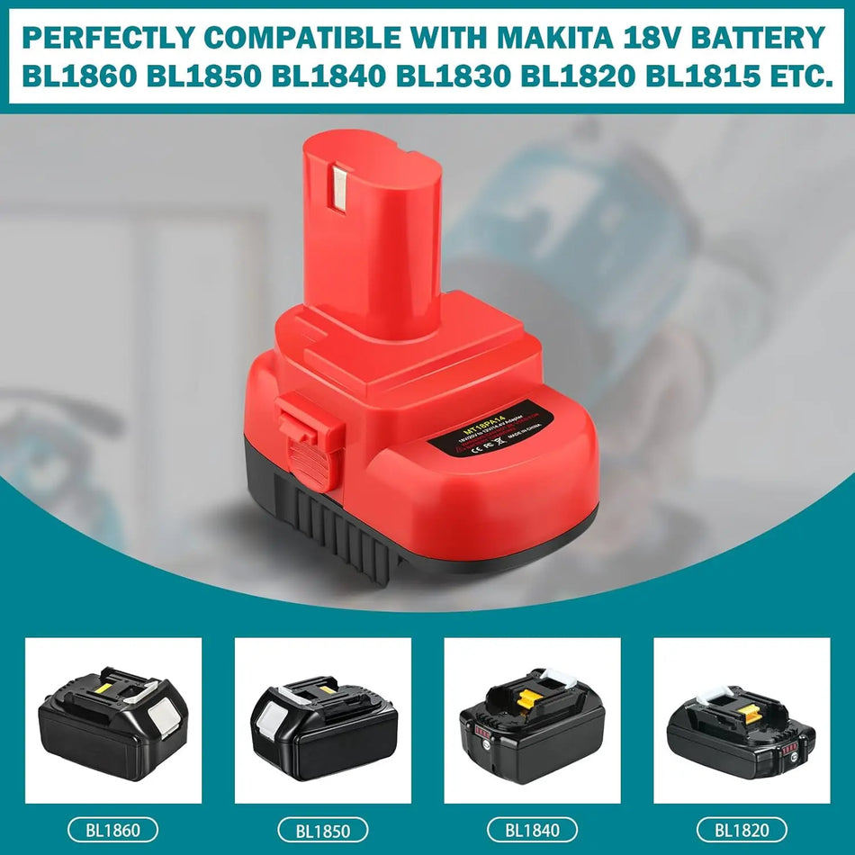Conversor de Adaptador de Bateria MT18PA14 para Ferramentas Elétricas Makita 18V LXT para 12V 14.4V