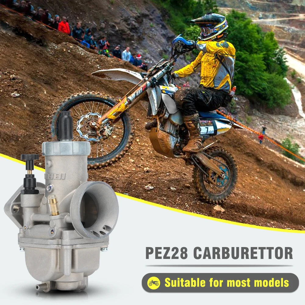 NIBBI PZ 30mm &amp; PEZ 28mm Carburetors for 200cc-300cc GY6 Motorcycles