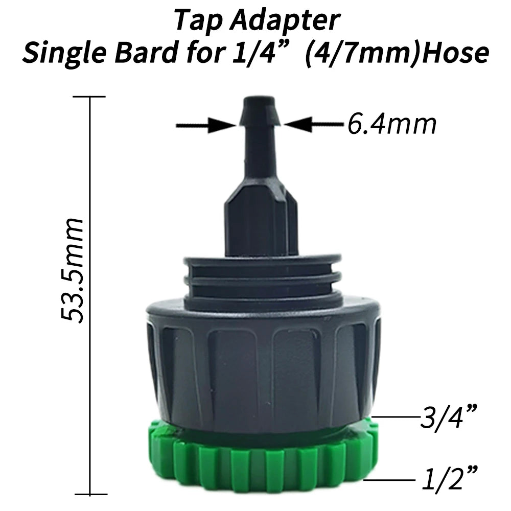 Oasis 3X Garden Tap Adapter Splitter - Drip Irrigation Hose Connectors