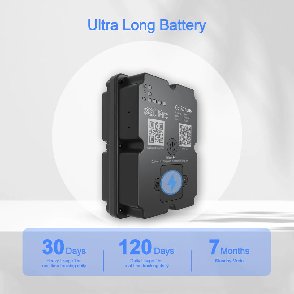 Wanwaytech S20 Pro Volgapparaat Voor Voertuigen 4G Real-Time Anti-Verlies Beveiliging