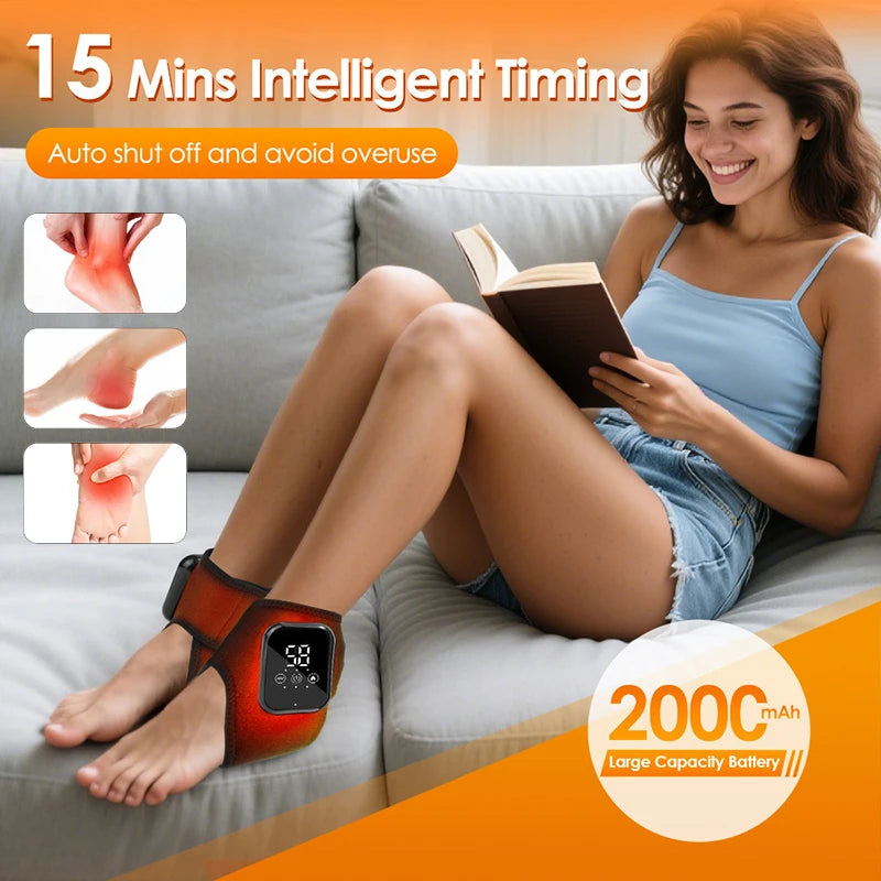 2PCS Foot Ankle Massager Hot Compress &ndash; Rechargeable Heat