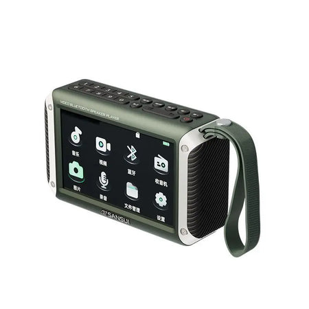 SANSUI F53 Wireless Bluetooth Speaker with LED Display, FM Radio, and MP4 Player F53 green