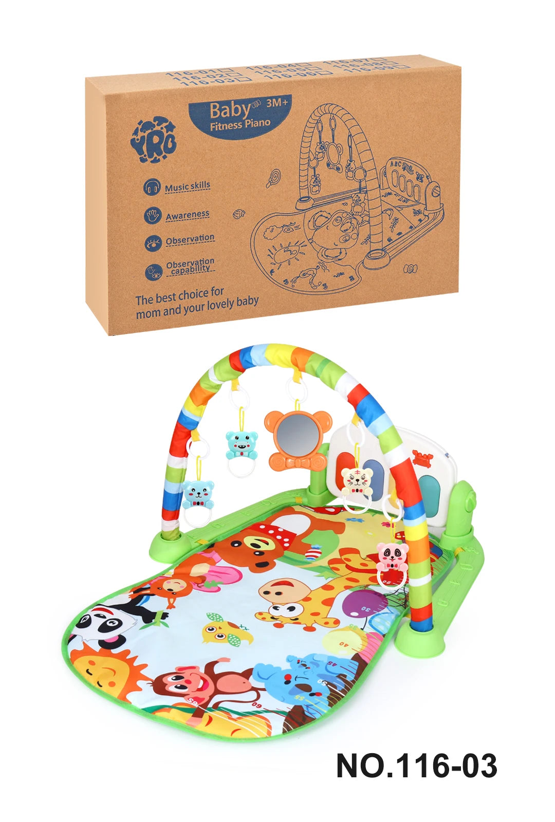 Multifunctional Fitness Frame Baby Activity Gym &ndash; Educational Crawling Play Mat 116-03