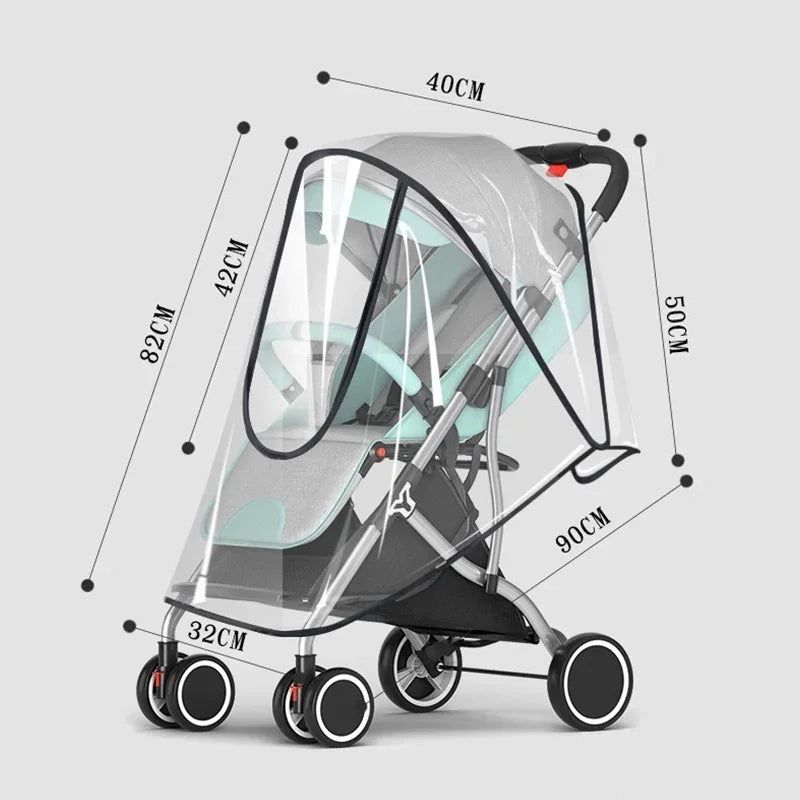 Universal Waterproof Pram Rain Cover for All-Season Protection