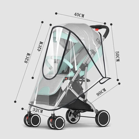 Universal Waterproof Pram Rain Cover for All-Season Protection