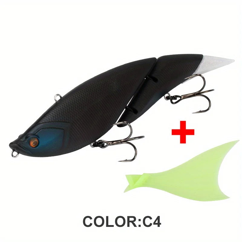 Multi-Jointed Floating Minnow Lure 19cm/55g - Realistic Swimbait for Saltwater Fishing C4 / 19cm55g