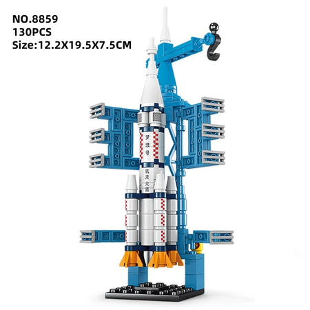 HOVFELER City Shuttle Satellite Rocket Building Blocks Set with Astronaut Figure 130Pcs NO BOX 8859 / CHINA