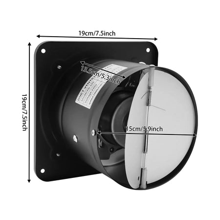 Exhaust Fan 220V 6 Inch Copper Motor &ndash; Low Noise Airflow black / GERMANY