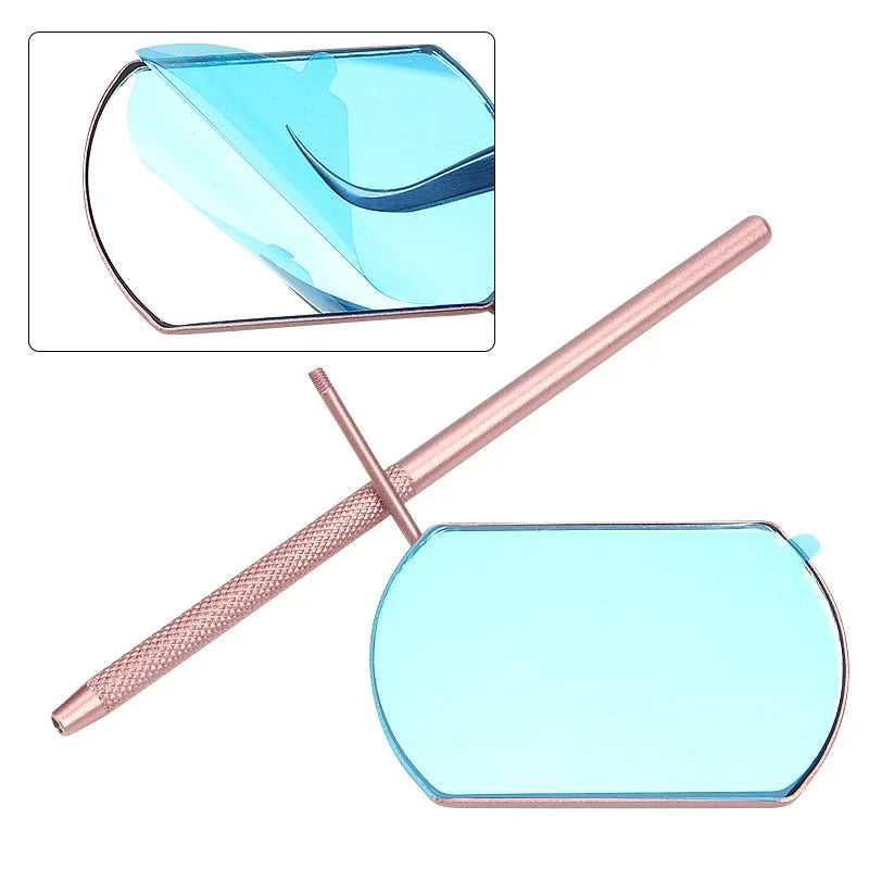 DUTRIEUX Stainless Steel Grafting Eyelash Extensions Checking Mirrors - 2 PCS Set