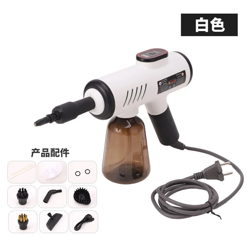High-Pressure Handheld Steam Cleaner - 1200W Sterilization for Home and Kitchen White / 110 V