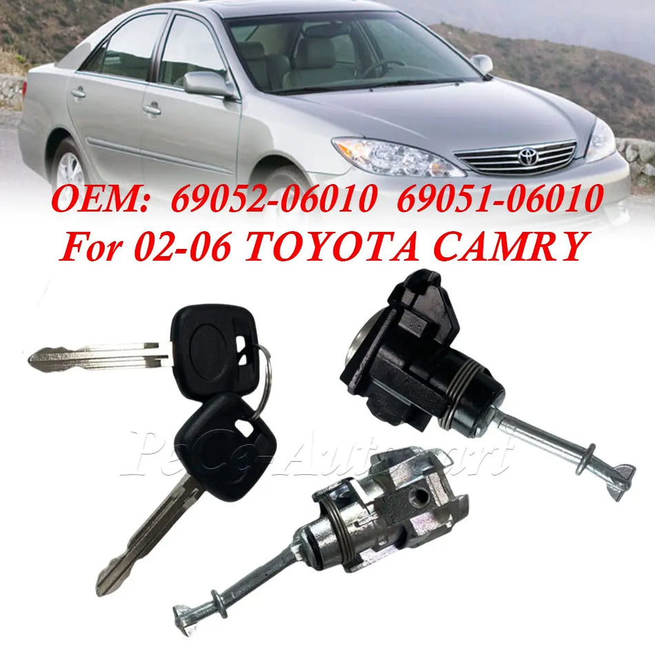 Toyota Camry 02-06 için anahtarlı kapı kilidi seti 69052-06010 69051-06010