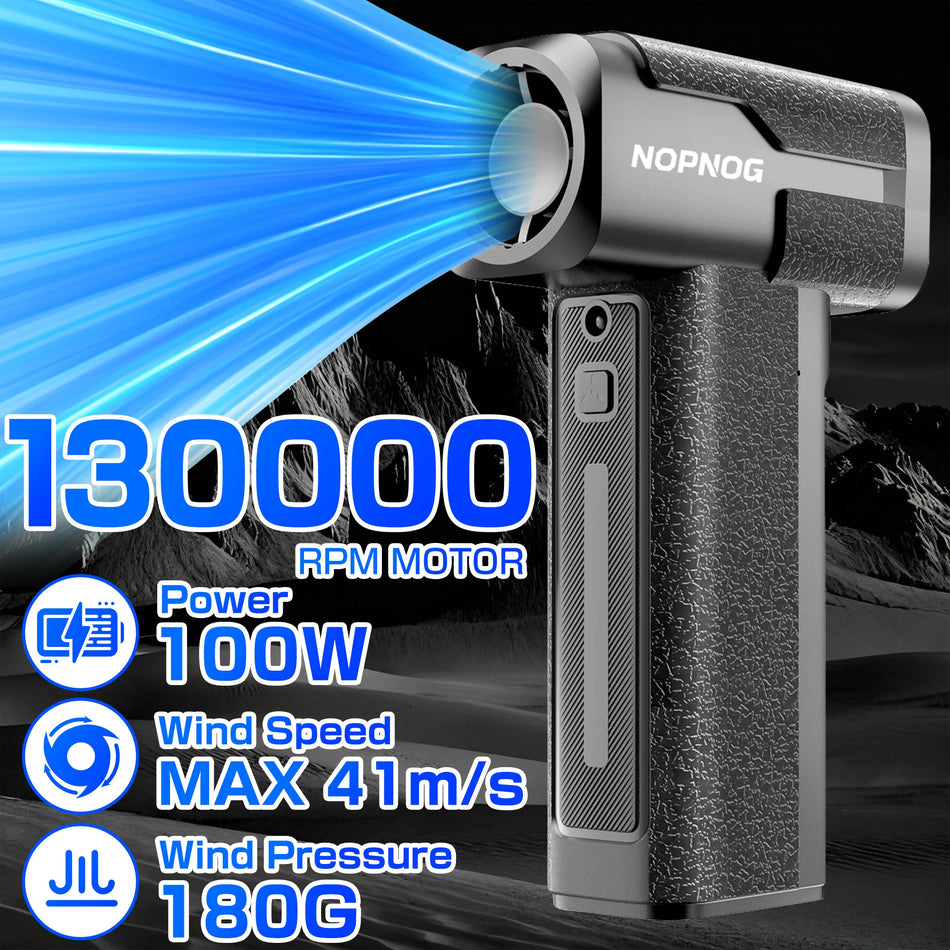 Portable Air Duster with 130,000 RPM Turbo Blower for PC and Keyboard Cleaning
