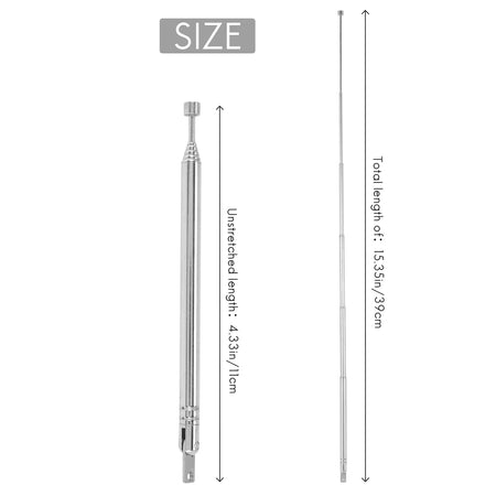 Replacement 39cm 6 Sections Telescopic Antenna &ndash; Heavy Duty