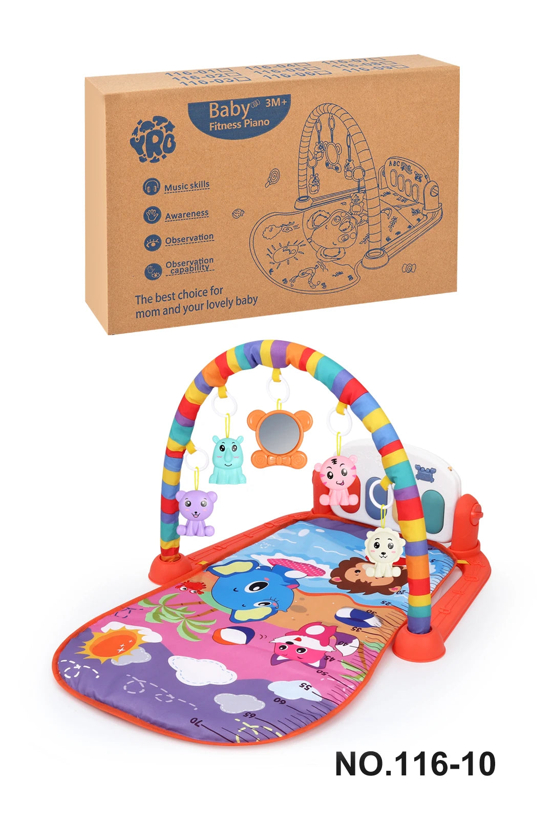 Multifunctional Fitness Frame Baby Activity Gym &ndash; Educational Crawling Play Mat 116-10