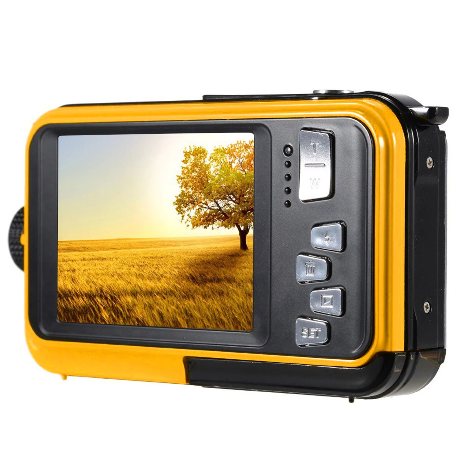 Lightweight Underwater Camera &ndash; 48MP Dual Screen HD for Snorkeling and Travel Yellow / CHINA