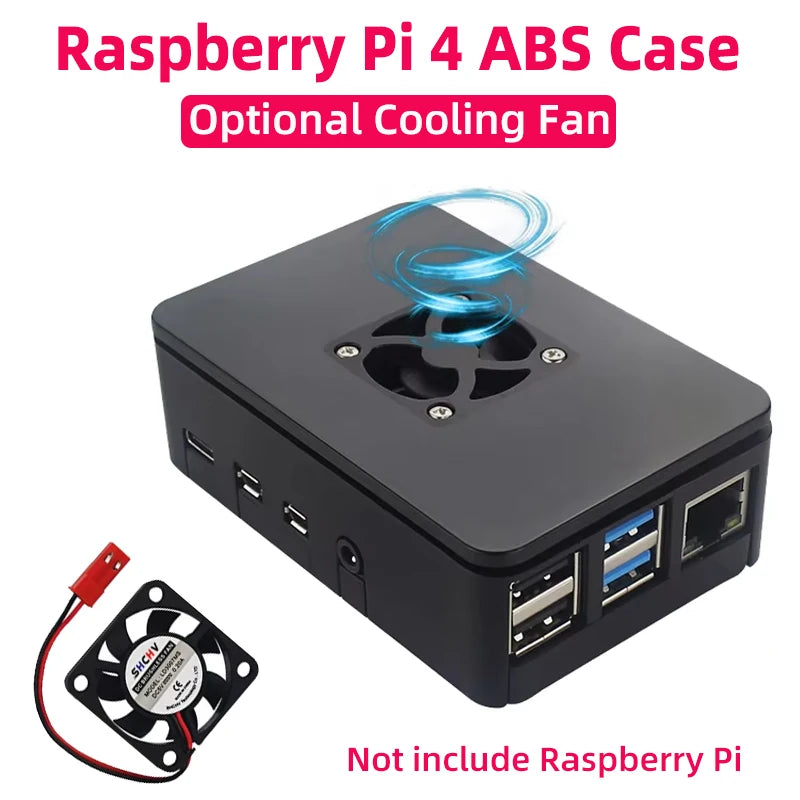 Raspberry Pi 4 ABS Case &ndash; Durable Protection with Cooling Support