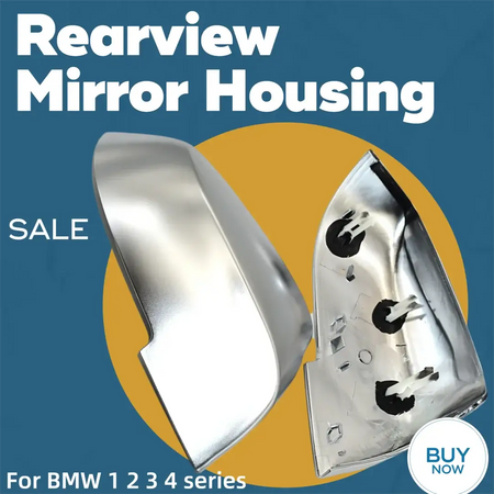 Matte Chrome Side Mirror Covers For BMW 1 2 3 4 Series F20 F30 F31 F22 F33 E84 by InterCyprus Trading Ltd