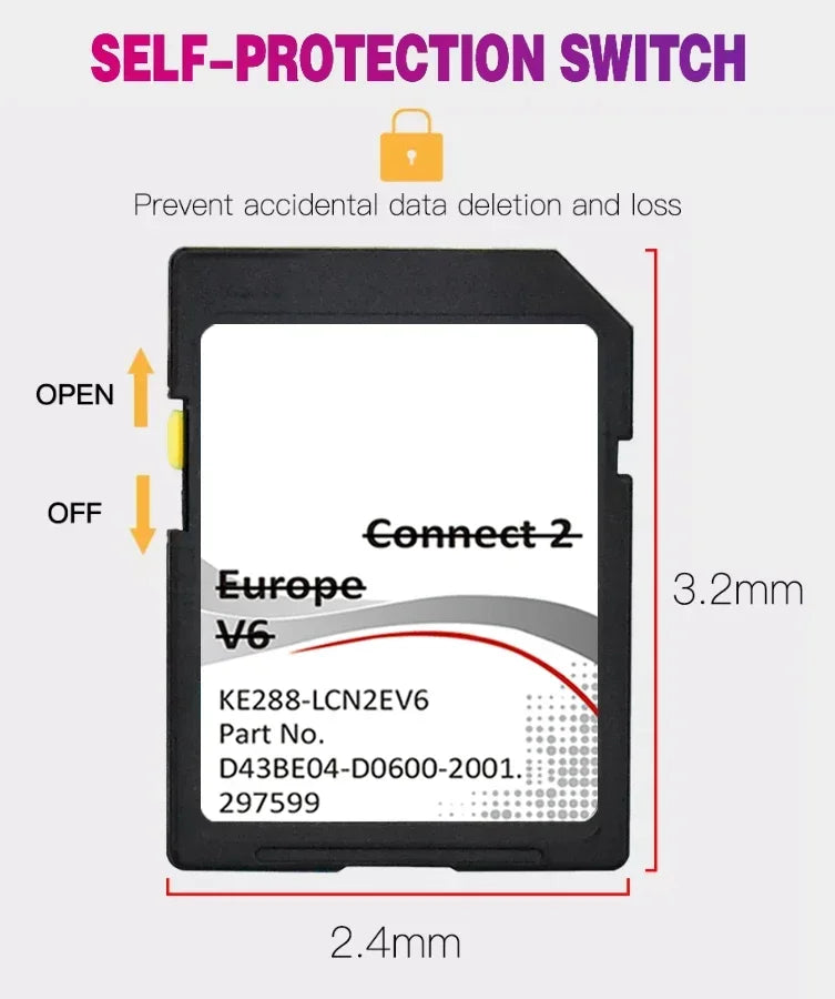 For Nissan E NV200 2014 2015 Map SD Card &ndash; Europe 16GB